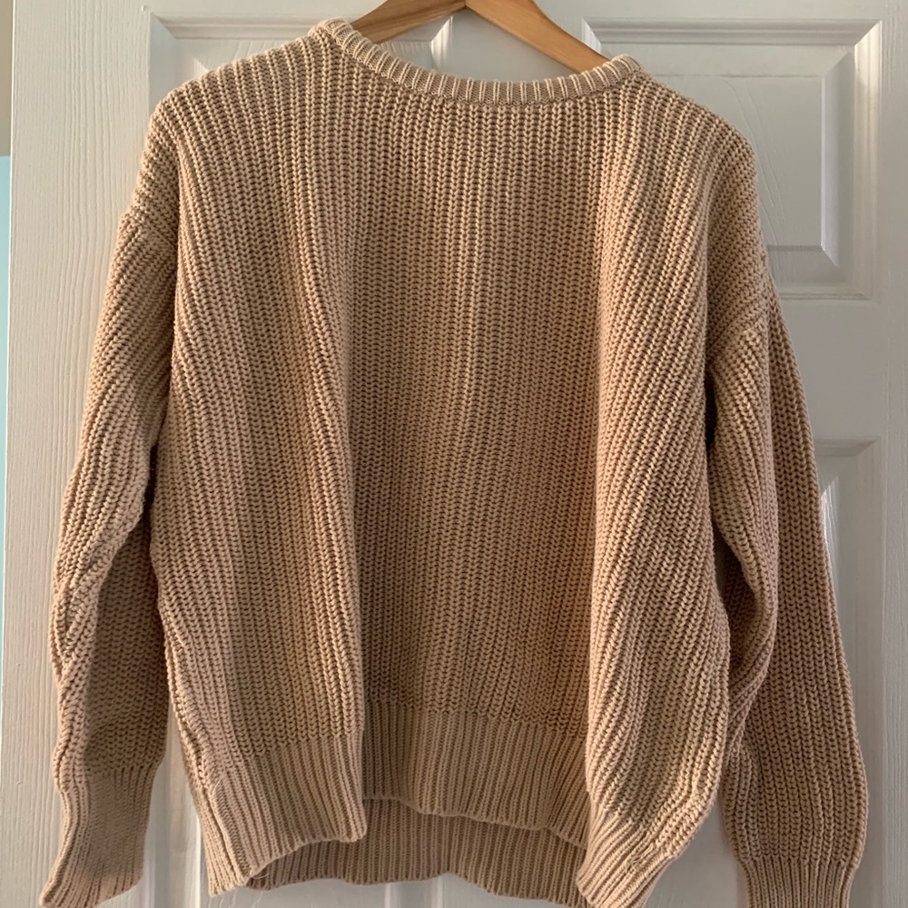 American Apparel beige fisherman’s sweater